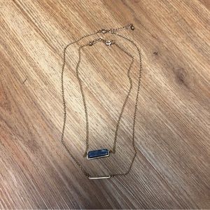 Layered Gold Bar Necklaces Set of 2
